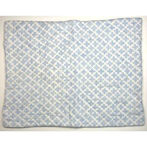 Single (1) CAROL & FRANK 20"x26" Standard Cotton PILLOW SHAM Blue/White Geo NEW